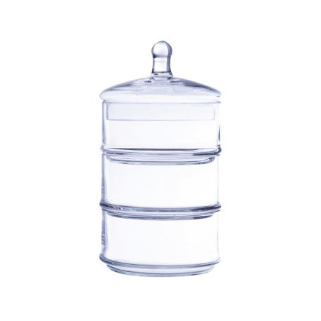 La bonbonnière en verre à étages La bonbonnière en verre à étages