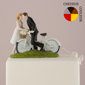 La figurine couple à vélo
