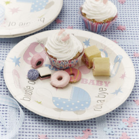 Les 8 assiettes en carton baby shower