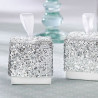 La boîte à dragées glitter argent 0