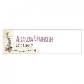 Les 2 cartes rectangulaires couronne champêtre