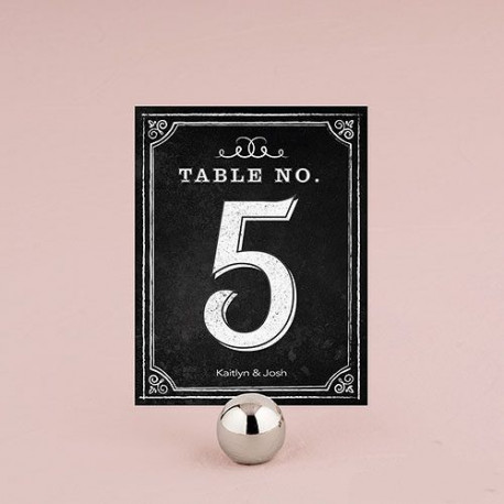 Les 12 numéros de table ardoise Les 12 numéros de table ardoise
