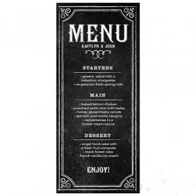 Les 6 cartes menu effet ardoise