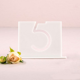 Le numéro de table acrylique art deco en blanc ou noir