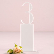 Le numéro de table acrylique piédestal blanc ou noir