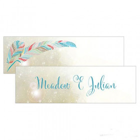 Les 2 cartes rectangulaires plume