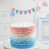 La mini bannière pour gâteau baby shower