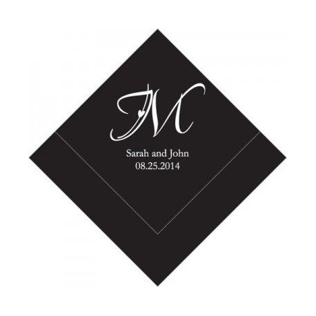 Les 100 serviettes personnalisées initiale