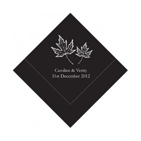 Les 100 serviettes personnalisées automne 12,5cm