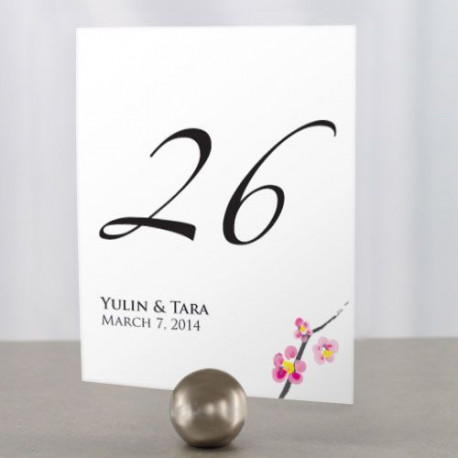 Les 12 numéros de table fleur de cerisier Les 12 numéros de table fleur de cerisier