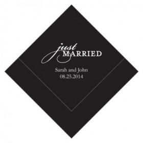 Les 100 serviettes personnalisées just married