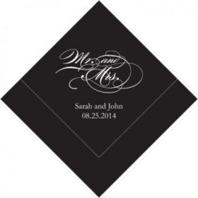 Les 100 serviettes personnalisées mr & mrs