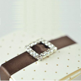 La boucle strass rectangulaire pour ruban