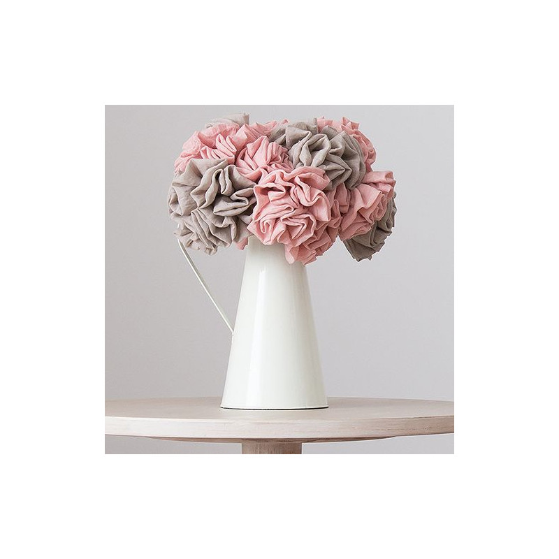 Pichet Décoratif En Plastique Blanc à Customiser – 12,6 X 10,5 X 7,2 Cm, Motif Floral, DIY Déco