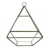 Le terrarium pyramidal en métal et verre 21cm x16cm