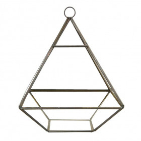 Le terrarium pyramidal en métal et verre