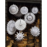 Le flocon de neige en papier alvéolé 46cm 1