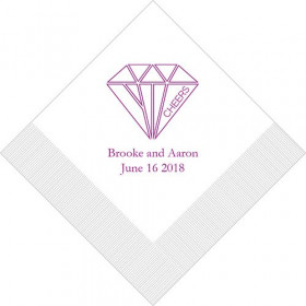Les 100 serviettes personnalisées body naissance 12,5cmLes 100 serviettes personnalisées diamant
