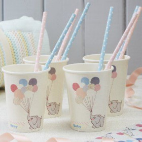 Les 8 gobelets éléphanteau pour anniversaire