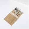 La pochette à couverts jute et dentelle x4 1 La pochette à couverts jute et dentelle x4 1