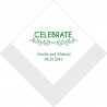 Les 100 serviettes personnalisées celebrate 16,5cm 0 Les 100 serviettes personnalisées celebrate 16,5cm 0