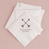 Les 80 serviettes personnalisées flèche 10,8x20cm 1 Les 80 serviettes personnalisées flèche 10,8x20cm 1