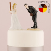 La figurine de mariage base ball cake topper