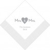 Les 100 serviettes personnalisée mariage lesbien12,5cm 0