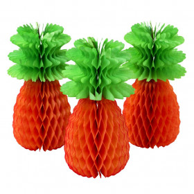 Les 3 ananas en papier alvéolé