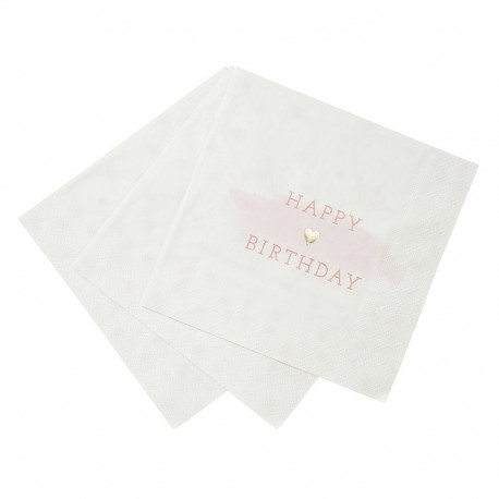 Les serviettes happy birthday rose Les serviettes happy birthday rose