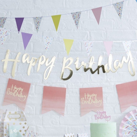 La guirlande happy birthday or La guirlande happy birthday or
