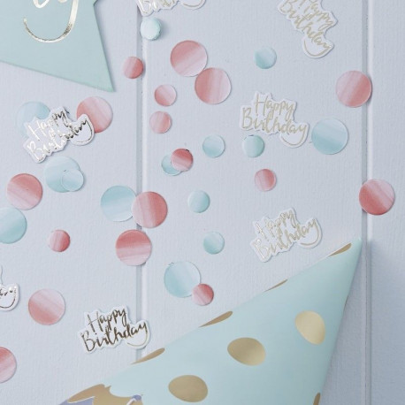 CONFETTIS DE TABLE PAPIER MULTICOLORE JOYEUX ANNIVERSAIRE