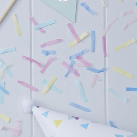 Les confettis de table bandes multicolores