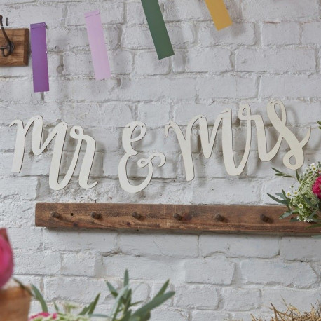 La guirlande Mr & Mrs en bois La guirlande Mr & Mrs en bois