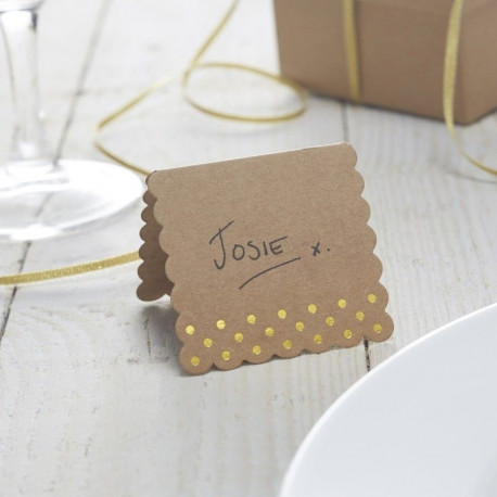 Le marque place kraft pois or (par 10) Le marque place kraft pois or (par 10)