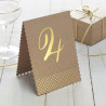 Les 12 numéros de table kraft pois or 0 Les 12 numéros de table kraft pois or 0