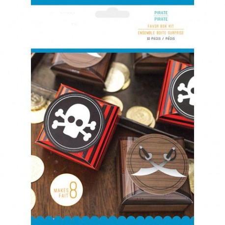 Les 8 boîtes à dragées pirates Les 8 boîtes à dragées pirates