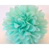 La fleur pompon en papier menthe 20cm, 30cm, 40cm 10