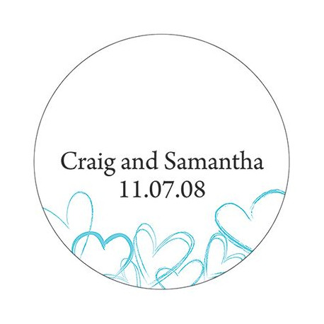 Le sticker personnalisé romantique - 15 coloris