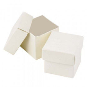 La boite à dragées cube blanc (par 25)