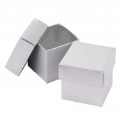 La boite à dragées cube argent (par 25)