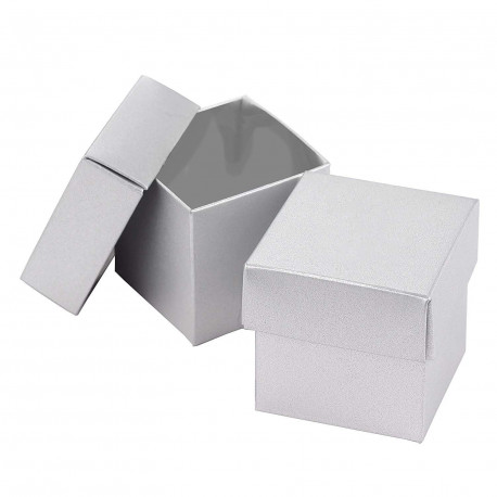 La boite à dragées cube argent (par 25) La boite à dragées cube argent (par 25)
