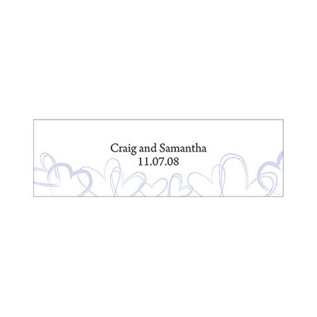 Les 2 cartes rectangulaires romantiques - 15 coloris