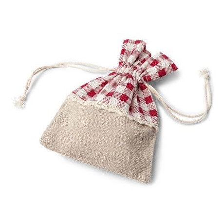 Le pochon à dragées en lin vichy (x5)