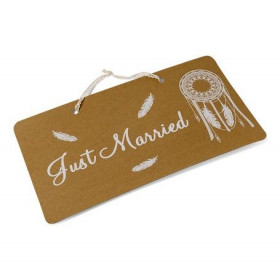 La pancarte kraft bohème just married