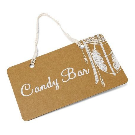  Pancarte  candy bar en bois pour une decoration boh me chic