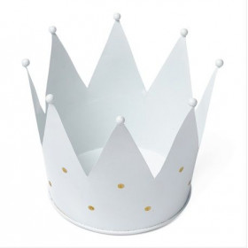 La couronne blanche à pois or