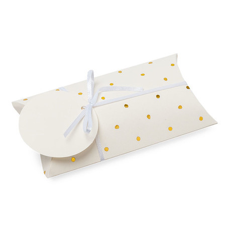 Les 10 boites à dragées étui pois or Les 10 boites à dragées étui pois or