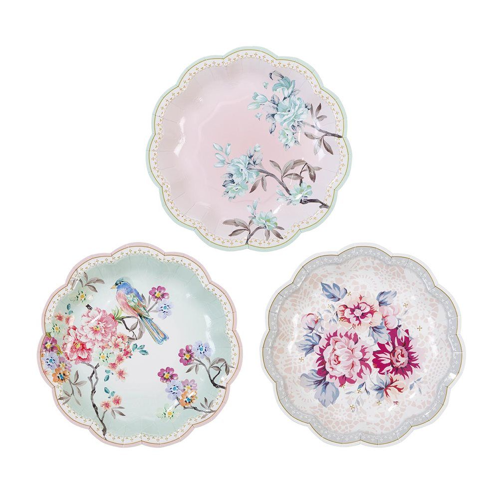 Assiette Jetable Fleurie Vintage Pour Un Candy Bar Style Vintage