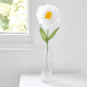 La fleur en papier blanche 55cm